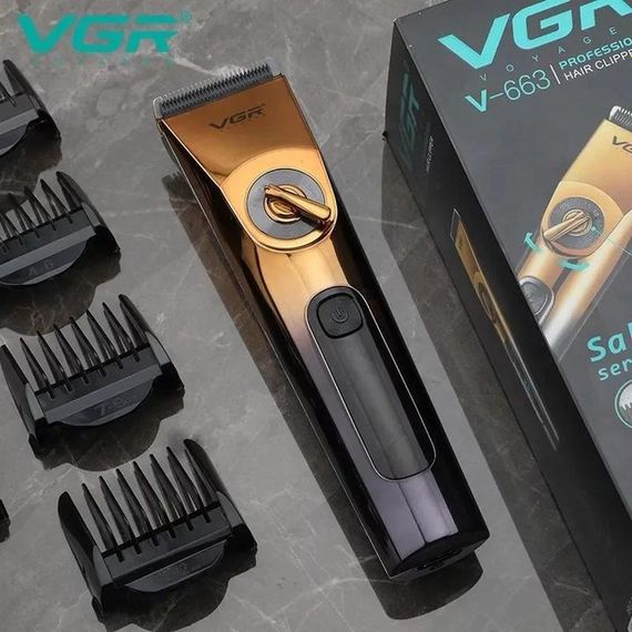Професійна бездротова машинка для стрижки VGR V-663 тример для волосся, бороди та вусів | Зображення 4