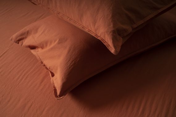 Комплект постільної білизни SoundSleep Stonewash Adriatic Orange євро цегляний (92670587) | Зображення 7