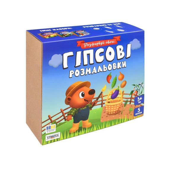 Набор для творчества Гипсовые раскраски: раскрась овощи 31000