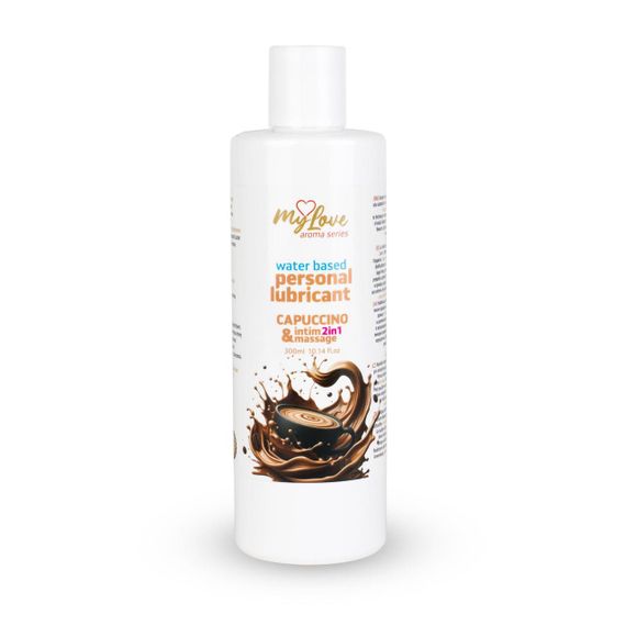 2в1 лубрикант та масажний гель - MyLove Aroma Series Intim&Massage Capuccino, 300 мл Sex Aura