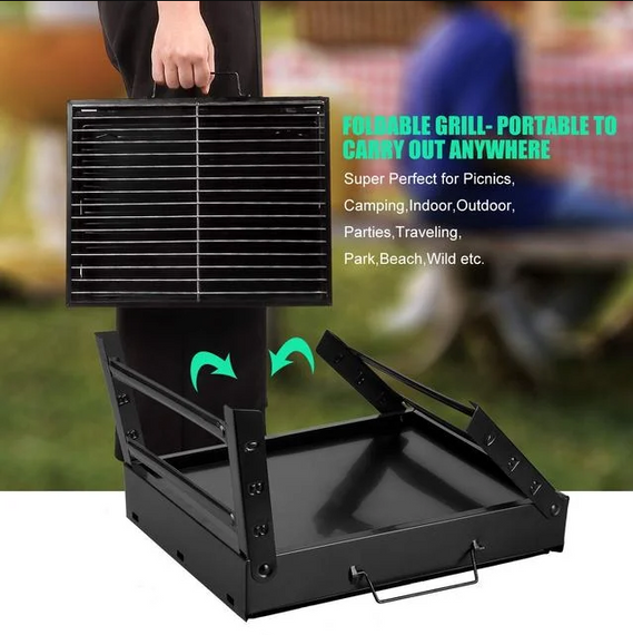 Складаний барбекю гриль портативний мангал BBQ Grill Portable — жароміцний Найкраща ціна! | Зображення 6
