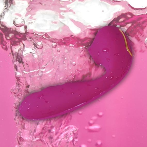 Вакуумний стимулятор BeYourLover Tara Purple з вагінальним відростком та підігрівом, фіолетовий sexstyle | Зображення 1