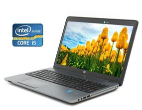 Ноутбук Б-клас HP ProBook 450 G1 / 15.6" (1366x768) TN / Intel Core i5-3230M (2 (4) ядра по 2.6 - 3.2 GHz) / 8 GB DDR3 / 120 GB SSD + 500 GB HDD / Intel HD Graphics 4000 / WebCam / Win 10 Pro б/в