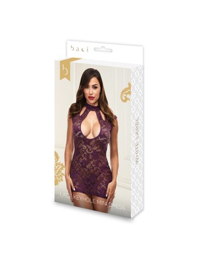 Сукня LACE KEYHOLE MINI DRESS PURPLE, S/M Sex Aura | Зображення 2