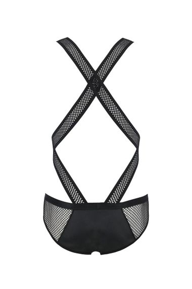 Чоловіче еротичне сітчасте боді Passion 045 VICTOR S/M Black, екошкіра, сітка sexstyle | Зображення 3