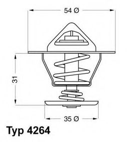Термостат AUDI WAHLER 426487D на AUDI FOX (80, 82, B1)