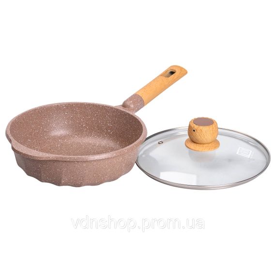 Алюмінієвий сотейник 2,7 л з мармуровим антипригарним покриттям Ø 24 см HP-4-436CO | Зображення 3