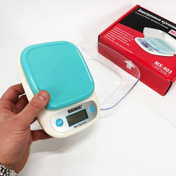 Ваги кухонні MATARIX MX-403 від 1 грама до 7кг, Кулінарні ваги для зважування їжі точні кухонні ваги | Зображення 1