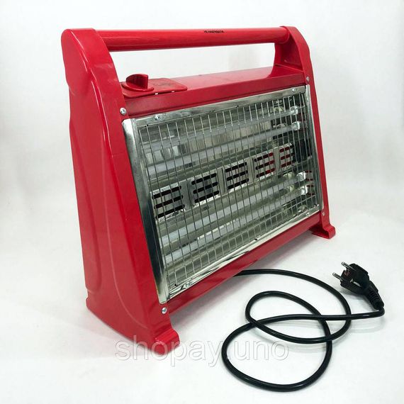 Кварцовий обігрівач Suntera QHW‑106 — 1800W, інфрачервоний, 2 режими, термостат, вентилятор, зволожувач, червоний | Зображення 7