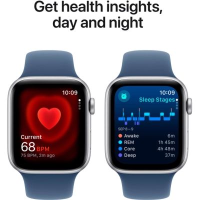 Смарт-годинник Apple Watch SE 2024 GPS 40mm Silver Aluminium Case with Denim Sport Band - S/M (MXEC3QH/A) | Зображення 4