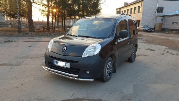 Передній захист ST014 (нерж.) d60/60 для Renault Kangoo 2008-2020 рр | Зображення 1