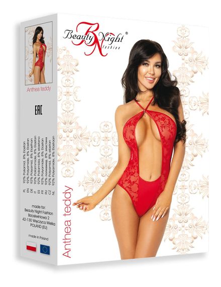 Боді Beauty Night ANTHEA TEDDY Червоний S/M | Зображення 5