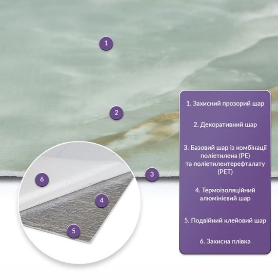 Самоклеюча стінова PET плитка у рулоні 600х3000х2мм SW-00003267 | Зображення 1