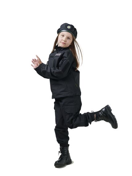 Костюм дитячий ARMY KIDS Поліцейський для хлопчиків і дівчаток колір чорний | Зображення 6