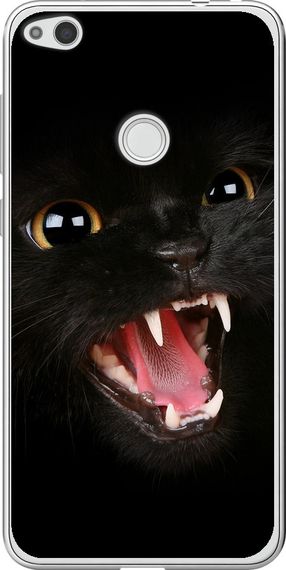 Чехол на Huawei P8 Lite (2017) Чёрная кошка "932u-777-17620"