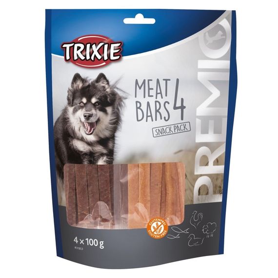 Лакомство для собак с лососем, курицей, бараниной и уткой Trixie Premio 4 Meat Bars, 400 гр