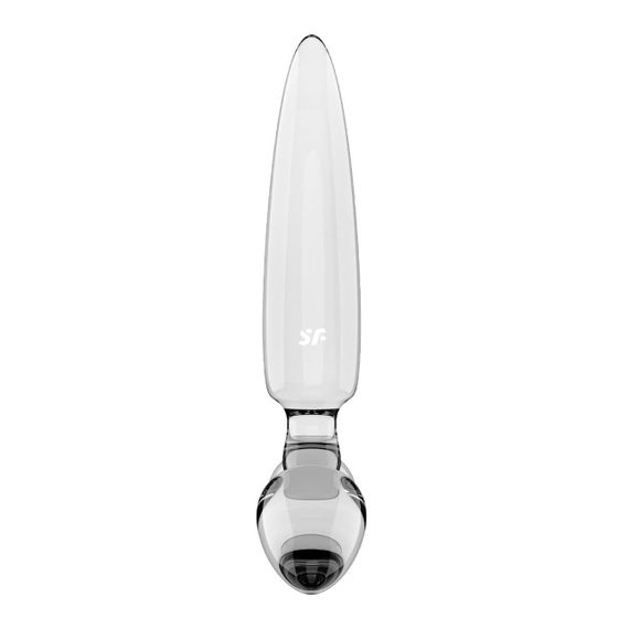 Тристоронній скляний дилдо Satisfyer Triple Crystal 1 Transparent Sex Aura | Зображення 2