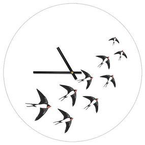 Часы настенные круглые Птицы 36 см (CHR_P_TFL032)