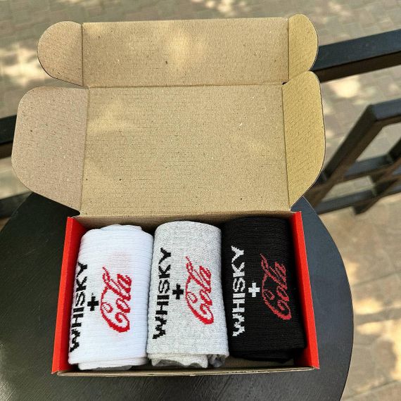 Подарочный набор мужских носков в коробке размер 40-45 3 пары разные цвета ч3бокс039 | Зображення 4