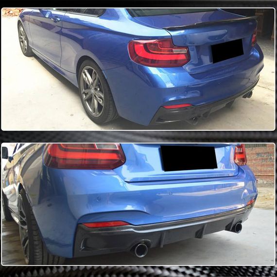 Дифузор заднього бампера V3 (для F22/F23 M-Sport, Карбон) для BMW 2 серія F22/23 2014-2021 рр | Зображення 2