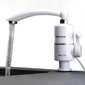 Проточный водонагреватель бойлер кран с боковым подключением w-60 Белый