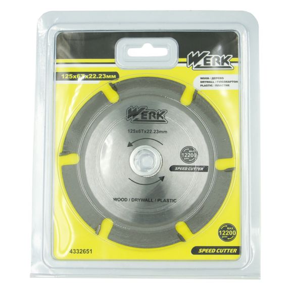 Диск универсальный по дереву для КШМ 125x6Tx22.23 мм Werk 4332651