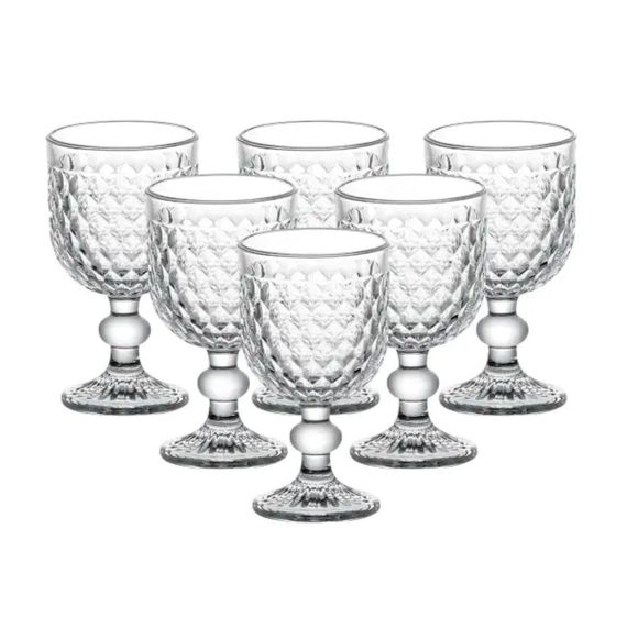 Набір келихів для вина 6 штук скляні HP4152