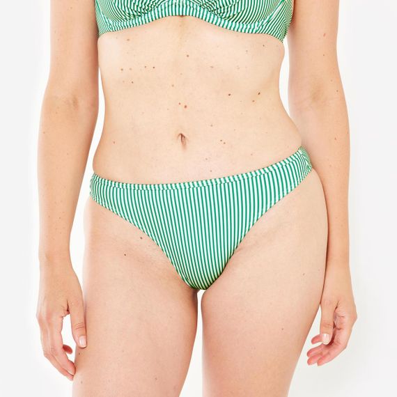 Плавки жіночі Nina для серфінгу смугасті зелені/білі - S