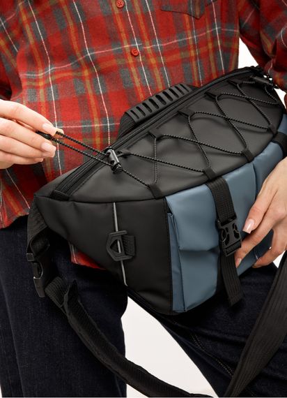 Жіноча cумка-бананка під ноутбук Sambag Urban Pro чорно-синя 46 × 26 см (51411215) | Зображення 3