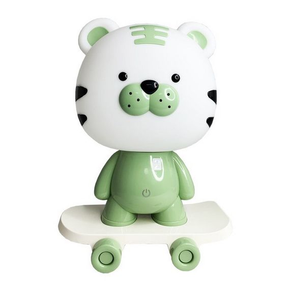 Ночник детский «Тигр на скейте» MGZ-1408(Green) сетевой, питание от USB