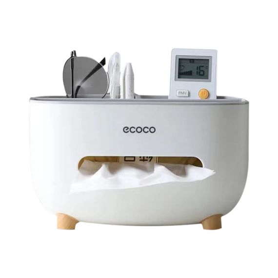 Настольный органайзер Ecoco Tissue с диспенсером для салфеток и отсеками для удобного хранения аксессуаров | Зображення 1