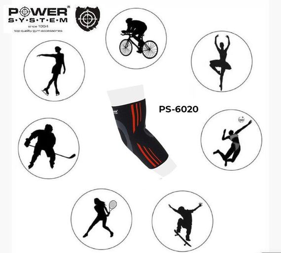 Налокітники Power System PS-6020 Elbow Support Evo Black/Orange (2шт.) M | Зображення 5