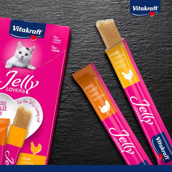 Ласощі для котів з куркою та індичкою Vitakraft Jelly Chicken Turkey, 6 шт х 15 гр | Зображення 2