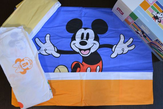 Постільна білизна TAC Disney 160×220 см Mickey Mouse Rainbow | Зображення 3