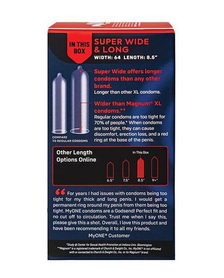 Презервативы MyONE Super Wide & Long 10 шт, картонная коробка | Зображення 2