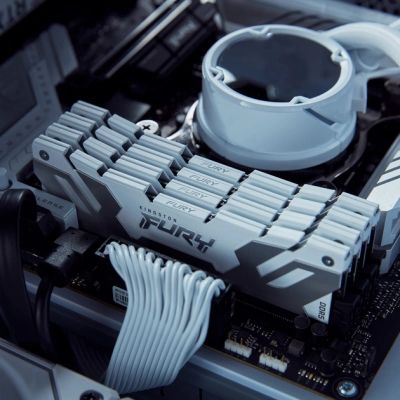 Модуль памяти для компьютера DDR5 32GB (2x16GB) 8000 MHz Renegade White Kingston Fury (ex.HyperX) (KF580C38RWK2-32) | Зображення 1