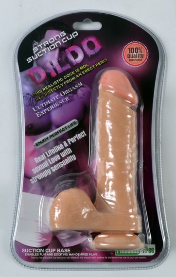 Фаллоимитатор Wolf King Lifelike Rubber Dildo на присоске телесный Sex Aura | Зображення 6