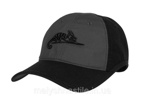 Бейсболка Helikon-Tex Logo Cap – PolyCotton Ripstop Black/Shadow Grey
