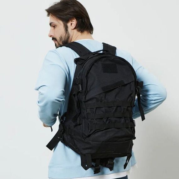 Чоловічий рюкзак на 40л M-11. туристичний із системою MOLLE .Чорний Тактичний, штурмовий, великий | Зображення 2