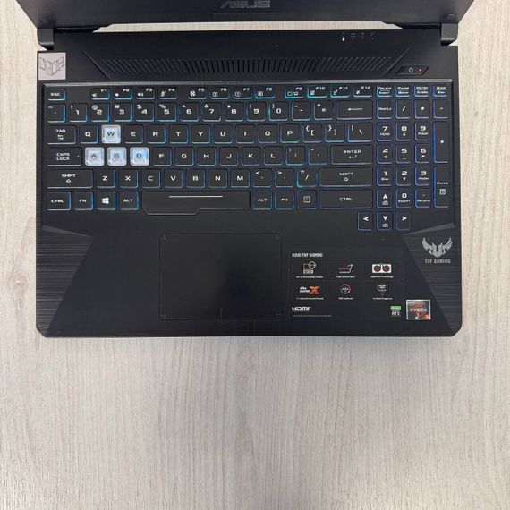 Игровой ноутбук Б-класс Asus TUF Gaming FX505DV / 15.6" (1920x1080) IPS / AMD Ryzen 5 3550H (4 (8) ядра по 2.1 - 3.7 GHz) / 16 GB DDR4 / 512 GB SSD / nVidia GeForce RTX 2060, 6 GB GDDR6, 192-bit / WebCam б/у | Зображення 2
