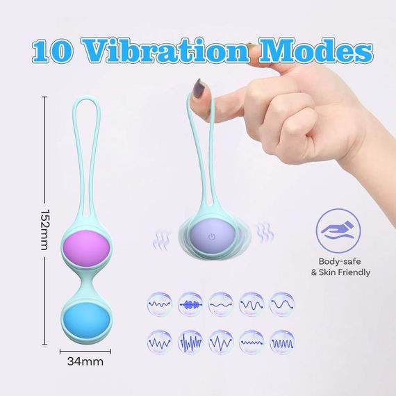 Набор разноцветных вагинальных виброшариков Every Night Toys с вибрацией и дистанционным пультом sexstyle | Зображення 5