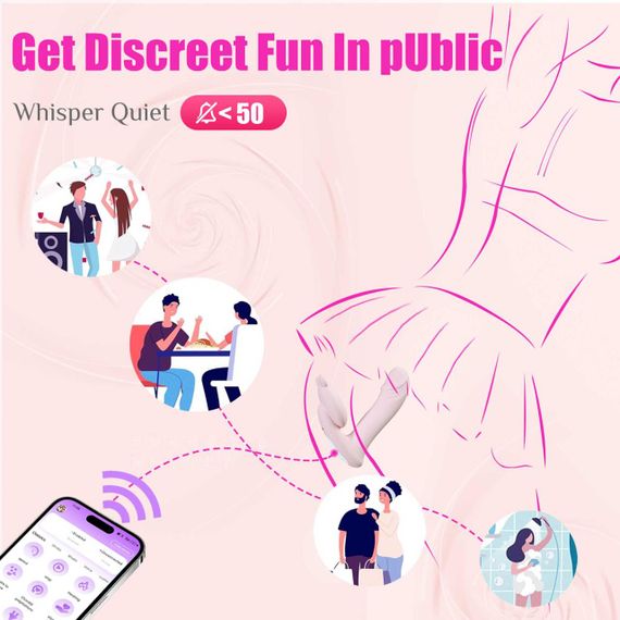 Вибромассажер Silicone Vibrator 3 Speeds, 6 Frequencies, Finger Function, Heating + APP Control sexstyle | Зображення 8