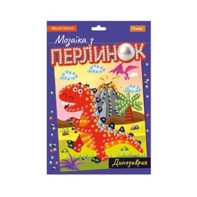 Детский набор для творчества "Мозаика из жемчуга динозаврик" НТ-38-04