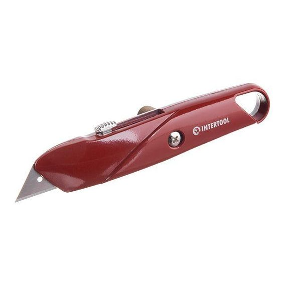 Ніж з висувним трапецієподібним лезом 60*19 мм INTERTOOL HT-0505 | Зображення 1