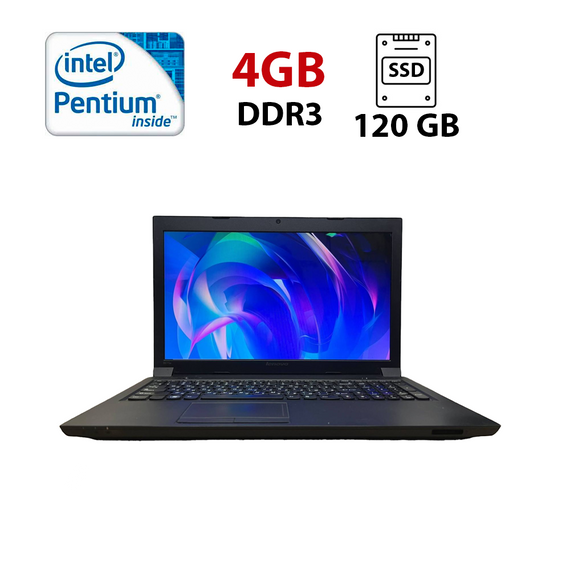 Ноутбук Lenovo B570e / 15.6" (1366x768) TN / Intel Pentium B940 (2 ядра по 2.0 GHz) / 4 GB DDR3 / 120 GB SSD / Intel HD Graphics / WebCam б/у