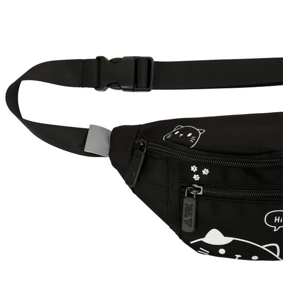 Сумка-бананка YES SP-36 Black Cat 550553 6х12х26 см | Зображення 3
