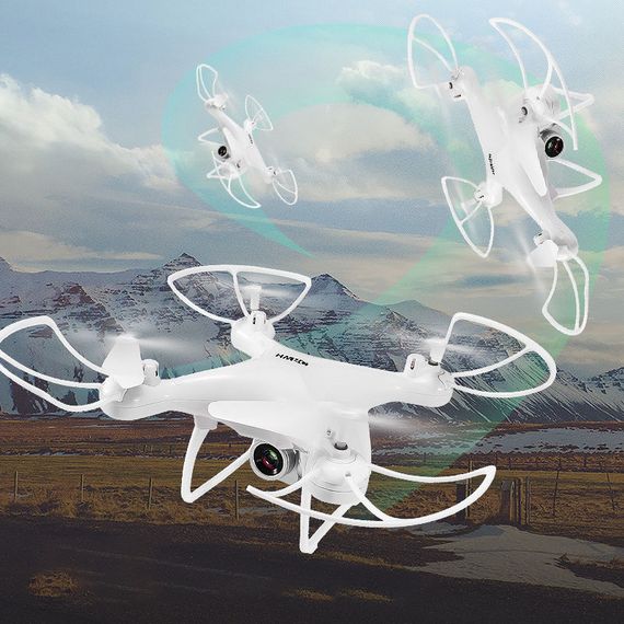 Квадрокоптер з камерою та пультом керування / Дрон зі стабілізацією Drone X8 Білий | Зображення 4