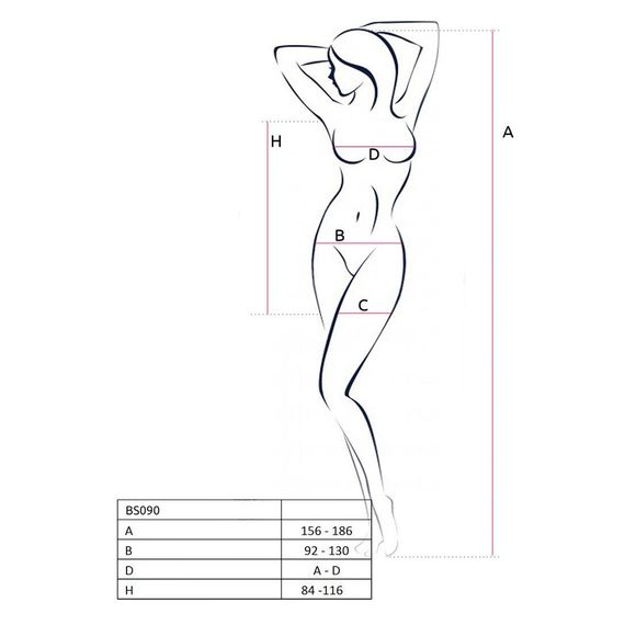 Бодістокінг — мінісукня з метеликами Passion BS090 red, One size | Зображення 4