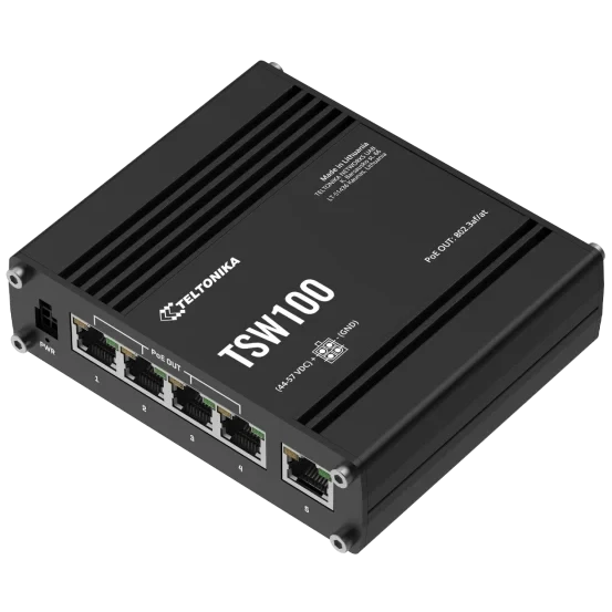 Teltonika TSW100 POE+ Комутатор 5 портів некерований | Зображення 1