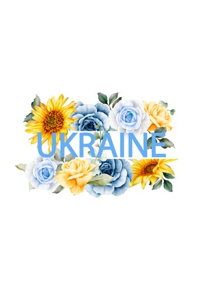 Футболка жіноча біла з принтом "Україна на квітах", L | Зображення 1